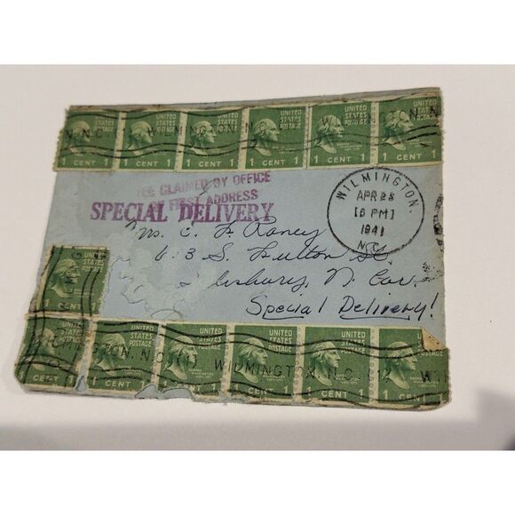 George Washington 1 One Cent Stamp 1789-1797 Green (13 Attached ) as shown - Picture 1 of 5